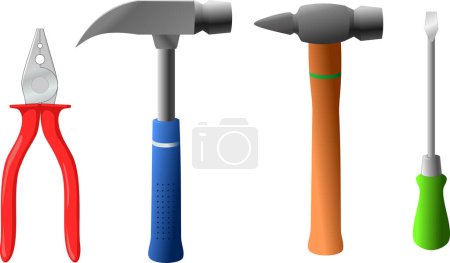 Illustration for Set of different tools isolated on white background - Royalty Free Image