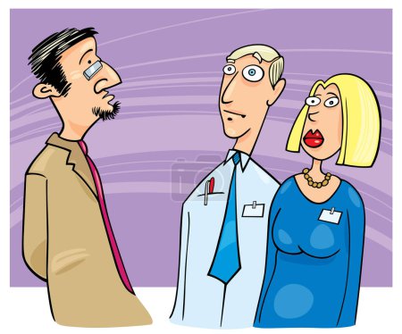 Téléchargez les illustrations : Illustration vectorielle des médecins de bande dessinée - en licence libre de droit