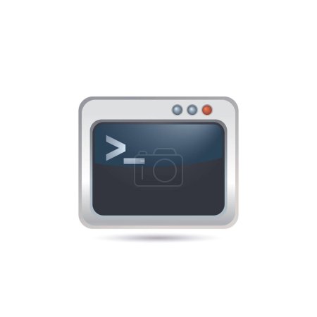 Illustration for Computer icon. internet button on white background - Royalty Free Image