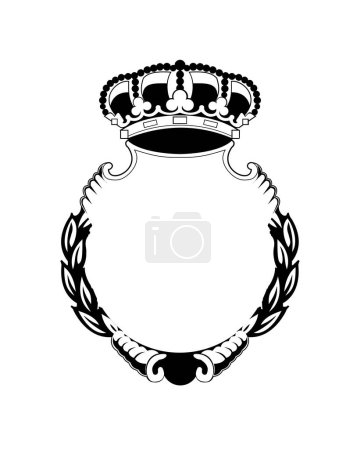 Téléchargez les illustrations : Couronne royale avec couronne de laurier - en licence libre de droit