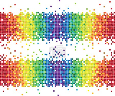 Illustration for Rainbow dots mosaic icon - Royalty Free Image