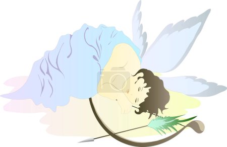 Téléchargez les illustrations : Ange et un arc-en-ciel - en licence libre de droit