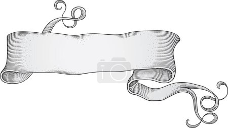 Illustration for Banner with ribbon on a white background - Royalty Free Image