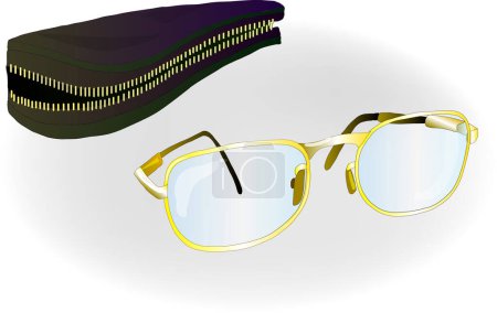 Illustration for Vector illustration of eyeglasses, stylish accessory collection - Royalty Free Image