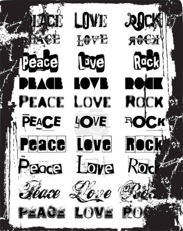 Illustration for Rock and roll typography vector illustration - Royalty Free Image