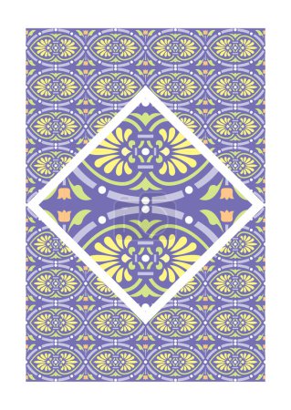 Illustration for Oriental vector illustration with arabesque and floral pattern, abstract ornament. - Royalty Free Image