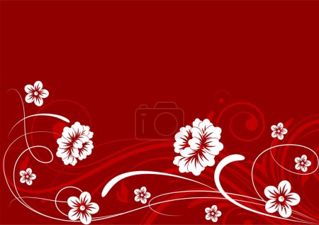 Téléchargez les illustrations : Illustration vectorielle abstraite de fond floral - en licence libre de droit
