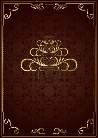 Illustration for Vector golden vintage decorative design - Royalty Free Image