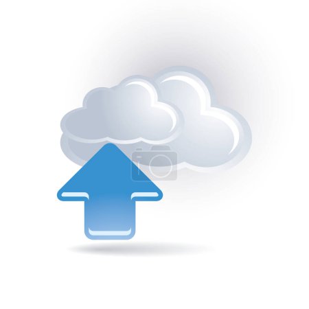 Illustration for Cloud computing icon. cloud computing symbol. vector illustration - Royalty Free Image