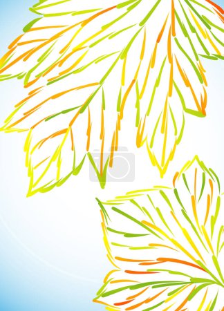 Illustration for Autumn leaves on white background. vector illustration. - Royalty Free Image