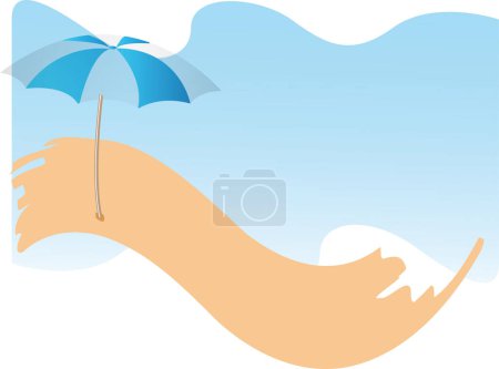 Illustration for Vector illustration of beach umbrella - Royalty Free Image