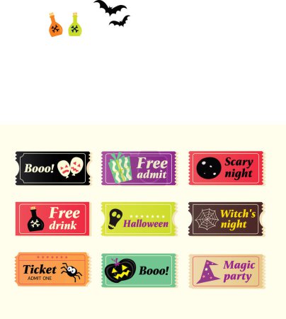 Ilustración de Set de iconos de Halloween. Ilustración vectorial - Imagen libre de derechos