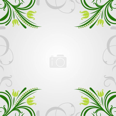 Illustration for Abstract background with floral ornament - Royalty Free Image