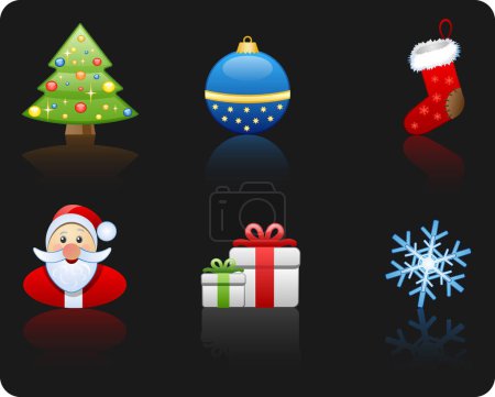 Illustration for Set of christmas icons - Royalty Free Image