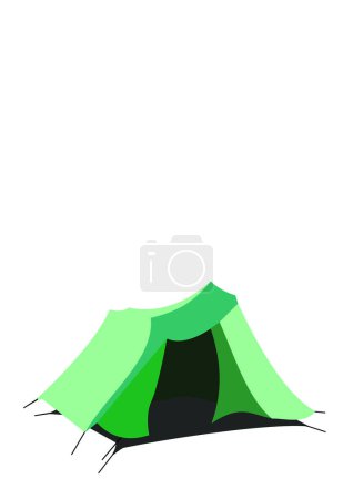 Téléchargez les illustrations : Camping tente icône vectorielle, illustration vectorielle conception simple - en licence libre de droit