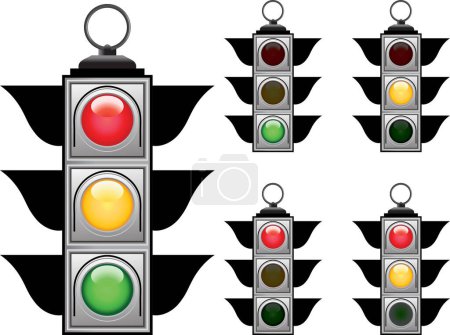 Ilustración de Vector Ilustración del semáforo - Imagen libre de derechos