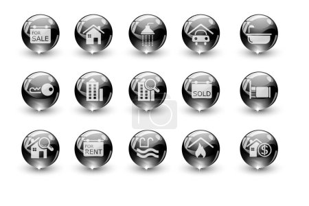 Ilustración de Ilustración vectorial de iconos para web - Imagen libre de derechos