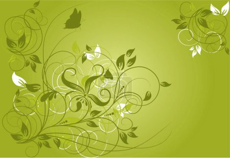 Illustration for Vector illustration of floral background - Royalty Free Image