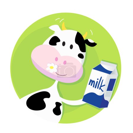 Téléchargez les illustrations : Illustration vectorielle de vache - en licence libre de droit