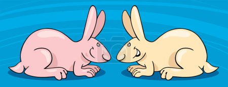 Illustration for Vector illustration of rabbits - Royalty Free Image