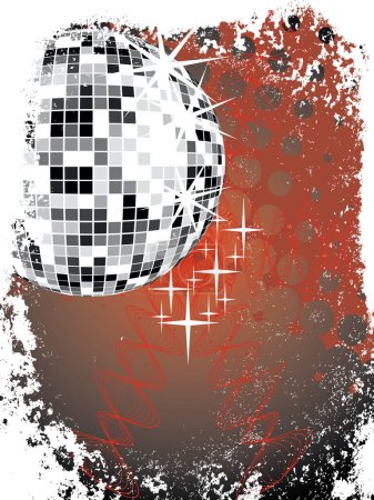 Illustration for Vector illustration of disco ball - Royalty Free Image