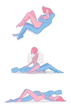 Illustration for Vector illustration of sexual positions - Royalty Free Image