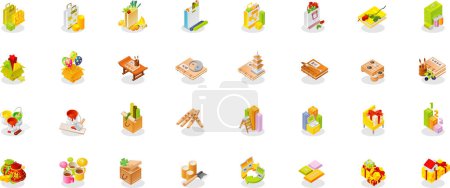 Illustration for Vector illustration of icons for web - Royalty Free Image