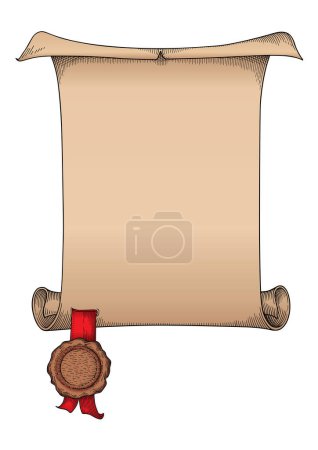 Illustration for Vector illustration of diploma blank - Royalty Free Image