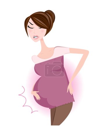 Illustration for Vector illustration of pregnant woman - Royalty Free Image