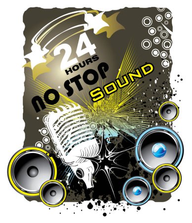 Illustration for Vector illustration of mic - Royalty Free Image