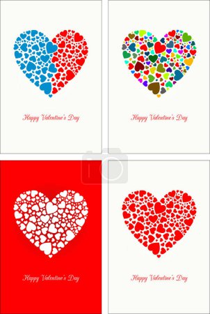 Illustration for Vector illustration of hearts - Royalty Free Image