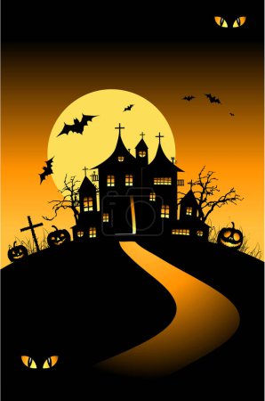 Téléchargez les illustrations : Illustration vectorielle de fond Halloween - en licence libre de droit