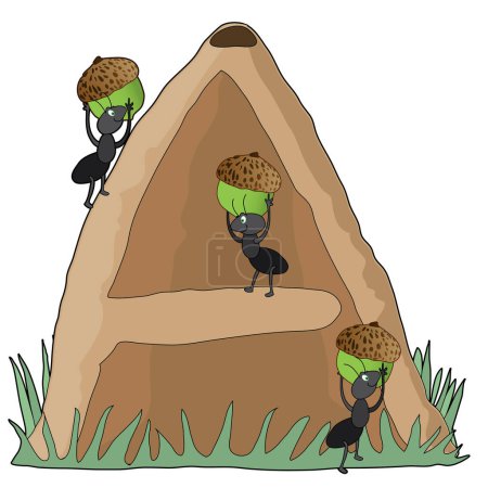 Ilustración de Ilustración vectorial de hormigas - Imagen libre de derechos