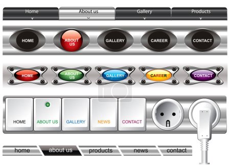 Ilustración de Vector ilustración de botones de diferencia - Imagen libre de derechos