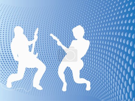 Illustration for Vector abstract background with people dancing vector illustration - Royalty Free Image