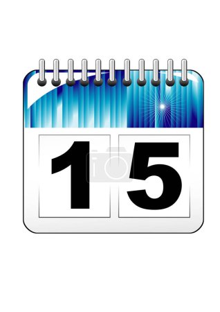 Illustration for Vector illustration of a calendar with the inscription 15 - Royalty Free Image