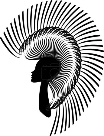 Téléchargez les illustrations : Silhouette féminine abstraite vectorielle. - en licence libre de droit