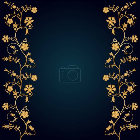 Illustration for Vector illustration with a floral ornament. vintage style - Royalty Free Image
