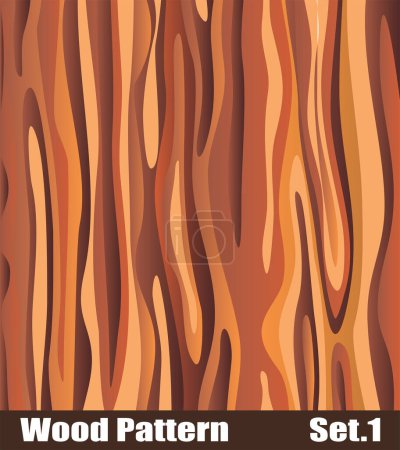 Illustration for Set of wood textures. vector illustration - Royalty Free Image
