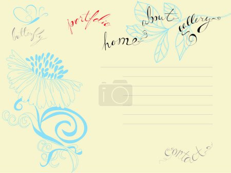 Ilustración de Conjunto de elementos florales vector - Imagen libre de derechos