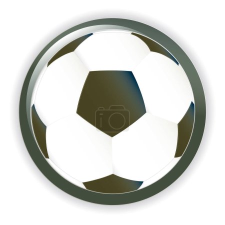 Téléchargez les illustrations : Illustration vectorielle de l'icône web ballon de football - en licence libre de droit