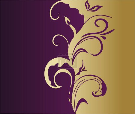 Illustration for Golden vector ornament. abstract background - Royalty Free Image