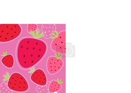 Illustration for Strawberry fruit background.  vector illustration - Royalty Free Image