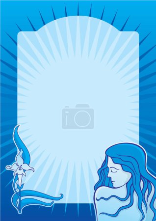 Illustration for Blue frame vector illustration - Royalty Free Image