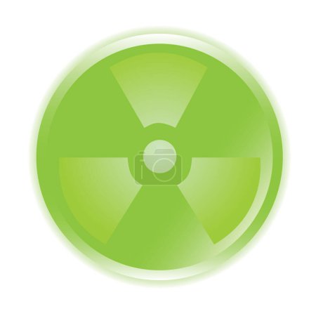 Illustration for Radiation symbol icon in flat color - Royalty Free Image