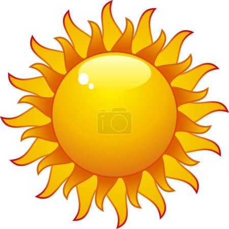 Ilustración de Ilustración de vector de sol amarillo - Imagen libre de derechos