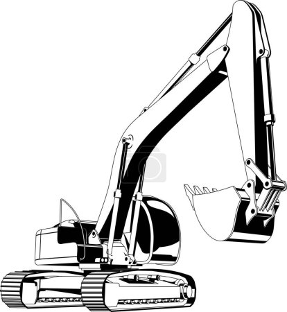Illustration for Excavator. vector illustration. excavator. - Royalty Free Image