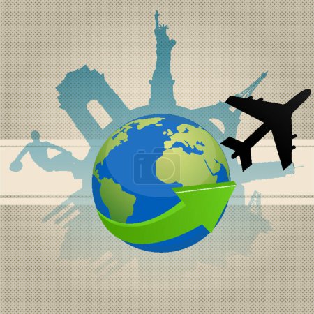 Illustration for Travel around the world vector illustration - Royalty Free Image