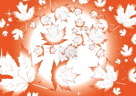 Téléchargez les illustrations : Fond avec feuilles d'automne - en licence libre de droit