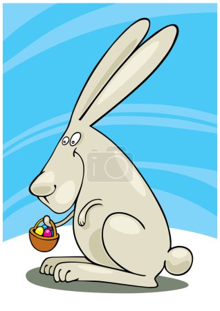 Ilustración de Ilustración del conejo de Pascua sobre fondo blanco - Imagen libre de derechos